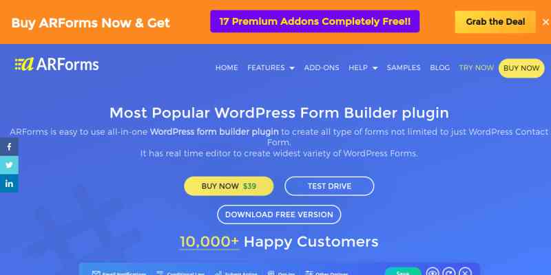 ARForms – SMS Add-on