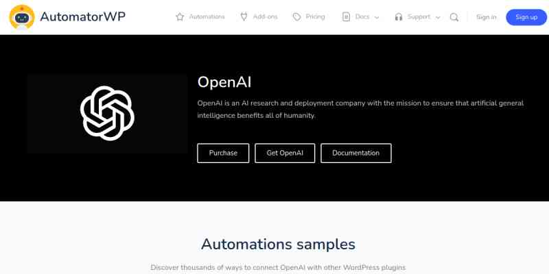 AutomatorWP – OpenAI