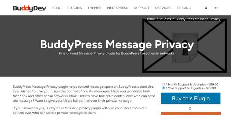 BuddyPress Message Privacy(BuddyDev)
