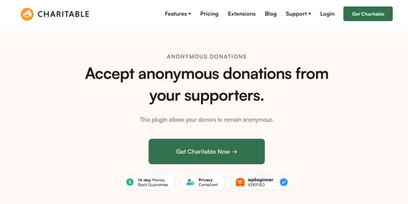 Charitable – Anonymous Donations