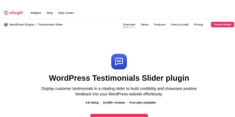 Elfsight Testimonials Slider CC