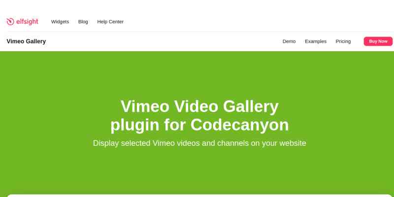 Elfsight Vimeo Gallery CC
