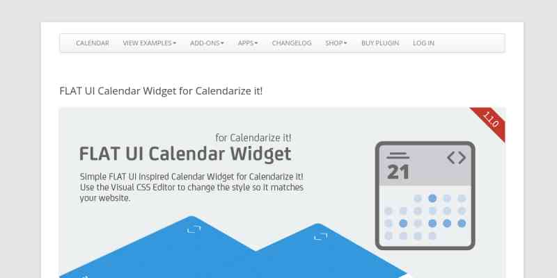 FLAT IU Calendar Widget for Claendarize it!