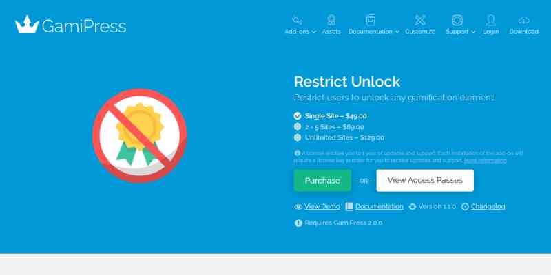 GamiPress – Restrict Unlock