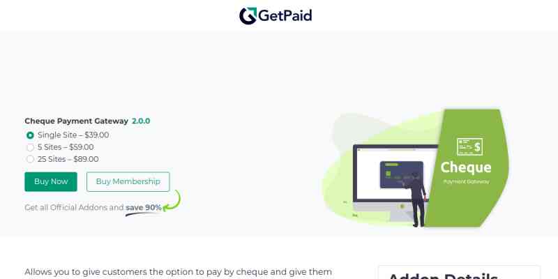 GetPaid > Cheque Payment Gateway