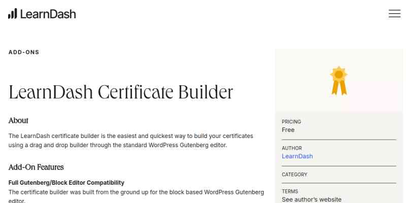 LearnDash LMS – Certificate Builder