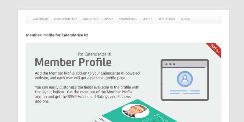 Member Profile add-on for Calendarize it!