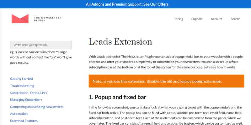 Newsletter – Leads