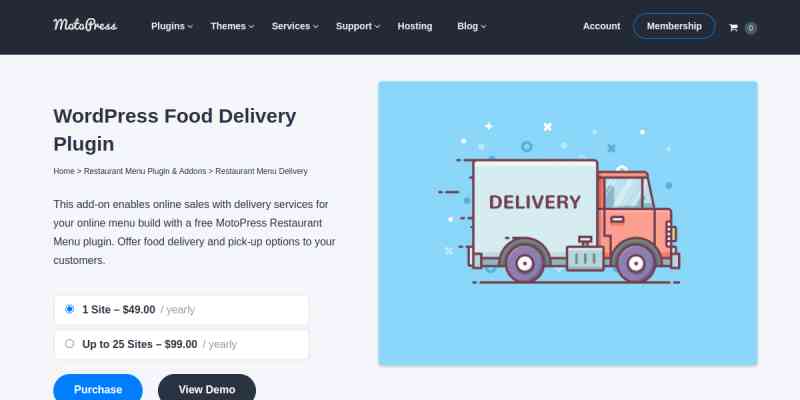 Restaurant Menu Delivery