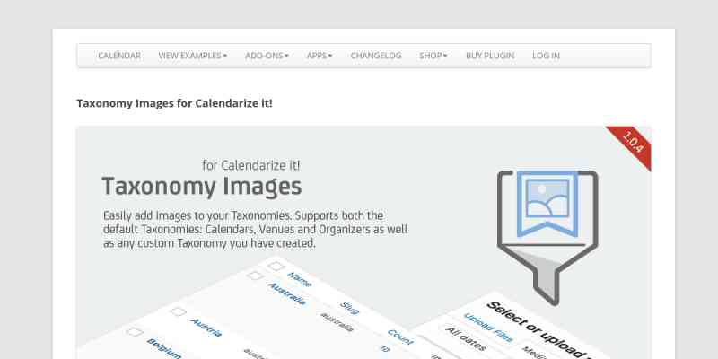 Taxonomy Images for Calendarize it!