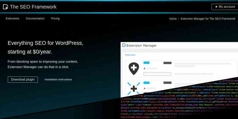 The SEO Framework – Extension Manager