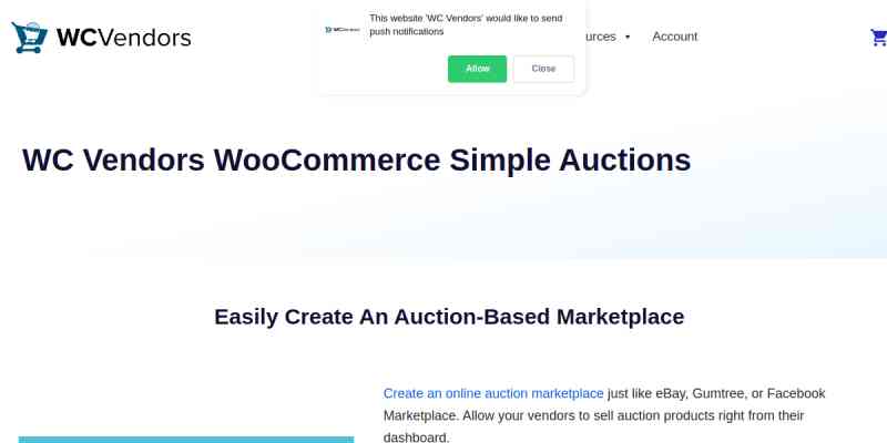 WC Vendors Pro Simple Auctions