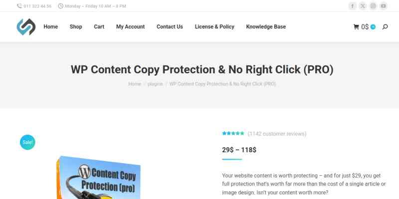 WP Content Copy Protection & No Right Click (premium)