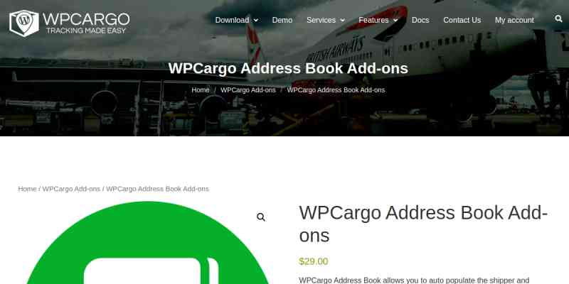 WPCargo Address Book Add-ons