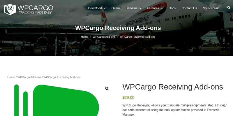 WPCargo Receiving Add-ons