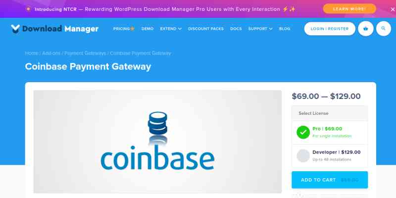 WPDMPP – Coinbase Commerce