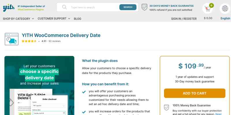 YITH WooCommerce Delivery Date Premium