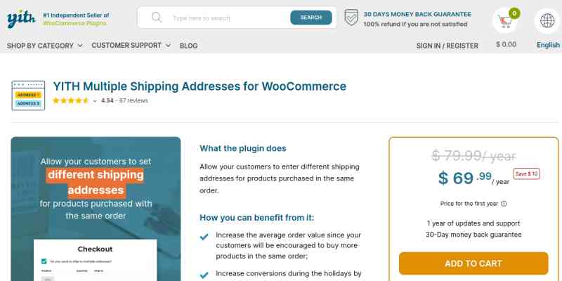 YITH Multiple Shipping Addresses for WooCommerce