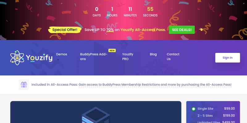 Youzify – BuddyPress Membership Restrictions