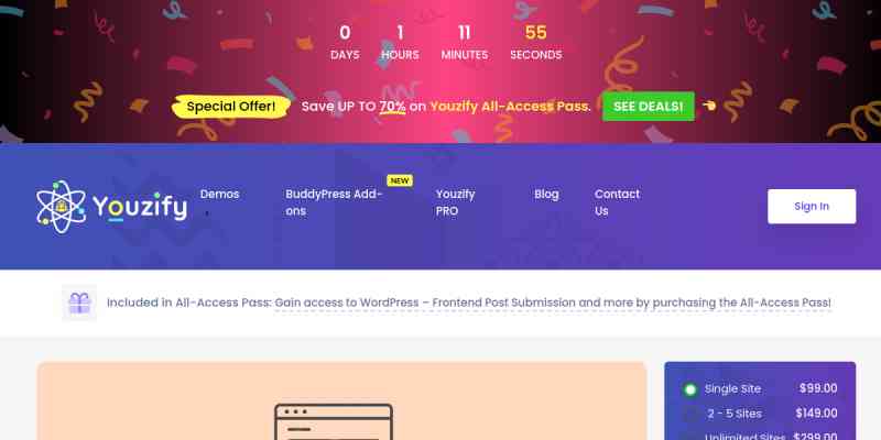 Youzify – WordPress Frontend Post Submission