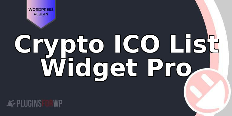 Crypto ICO List Widget Pro