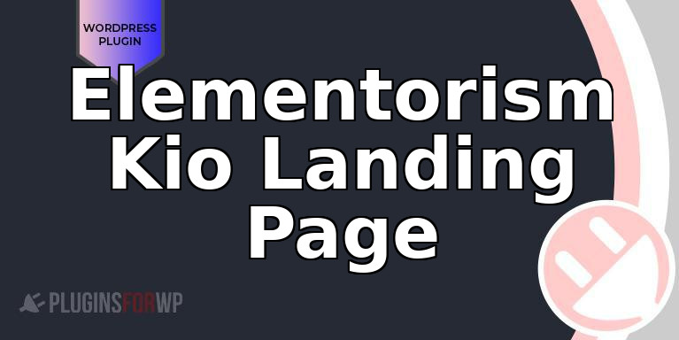 Elementorism Kio Landing Page