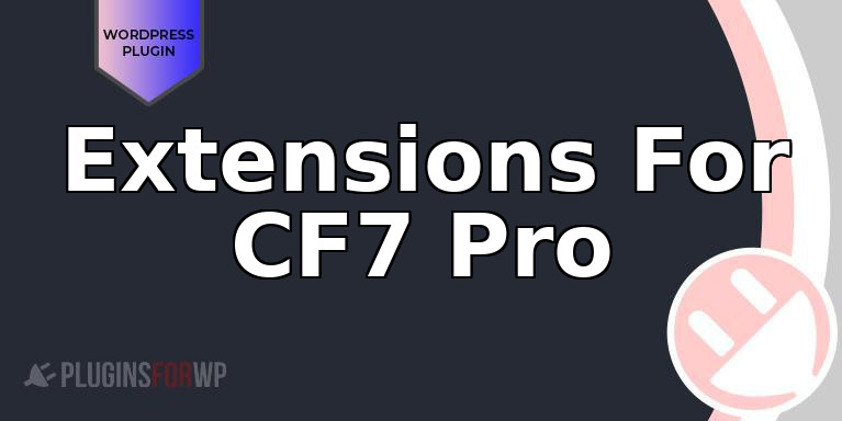 Extensions For CF7 Pro